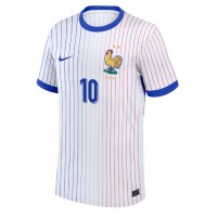 Frankrike Kylian Mbappe #10 Bortatröja EM 2024 Kortärmad